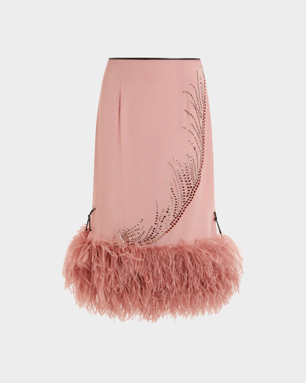 Merrow Midi Skirt in Feather and Chiffon