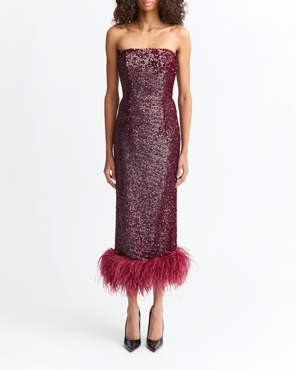 Minelli Midi Dress in Textured Sequin