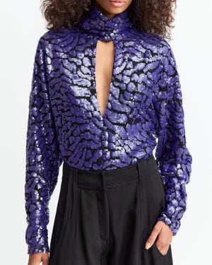 Olamo Top in Lace Sequin