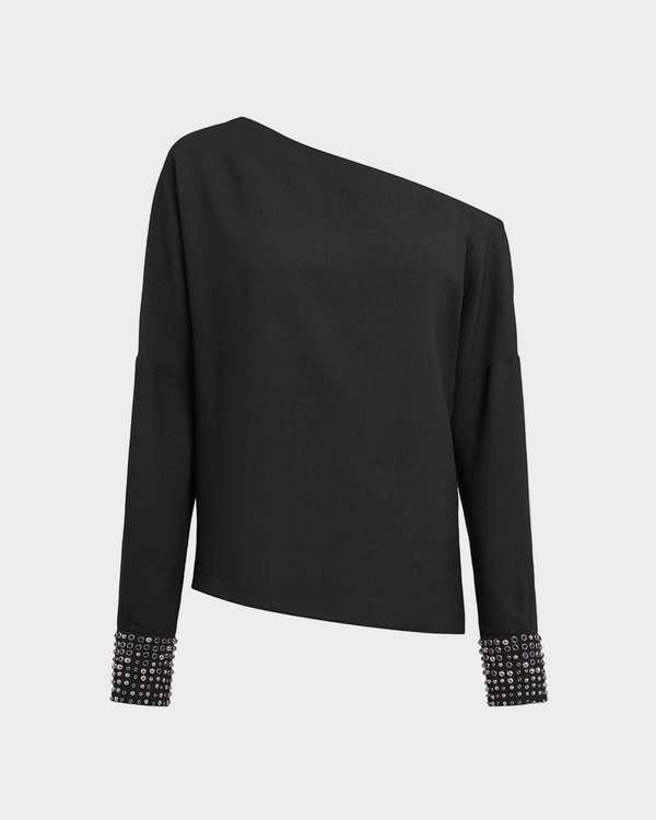 Volante Top in Crepe