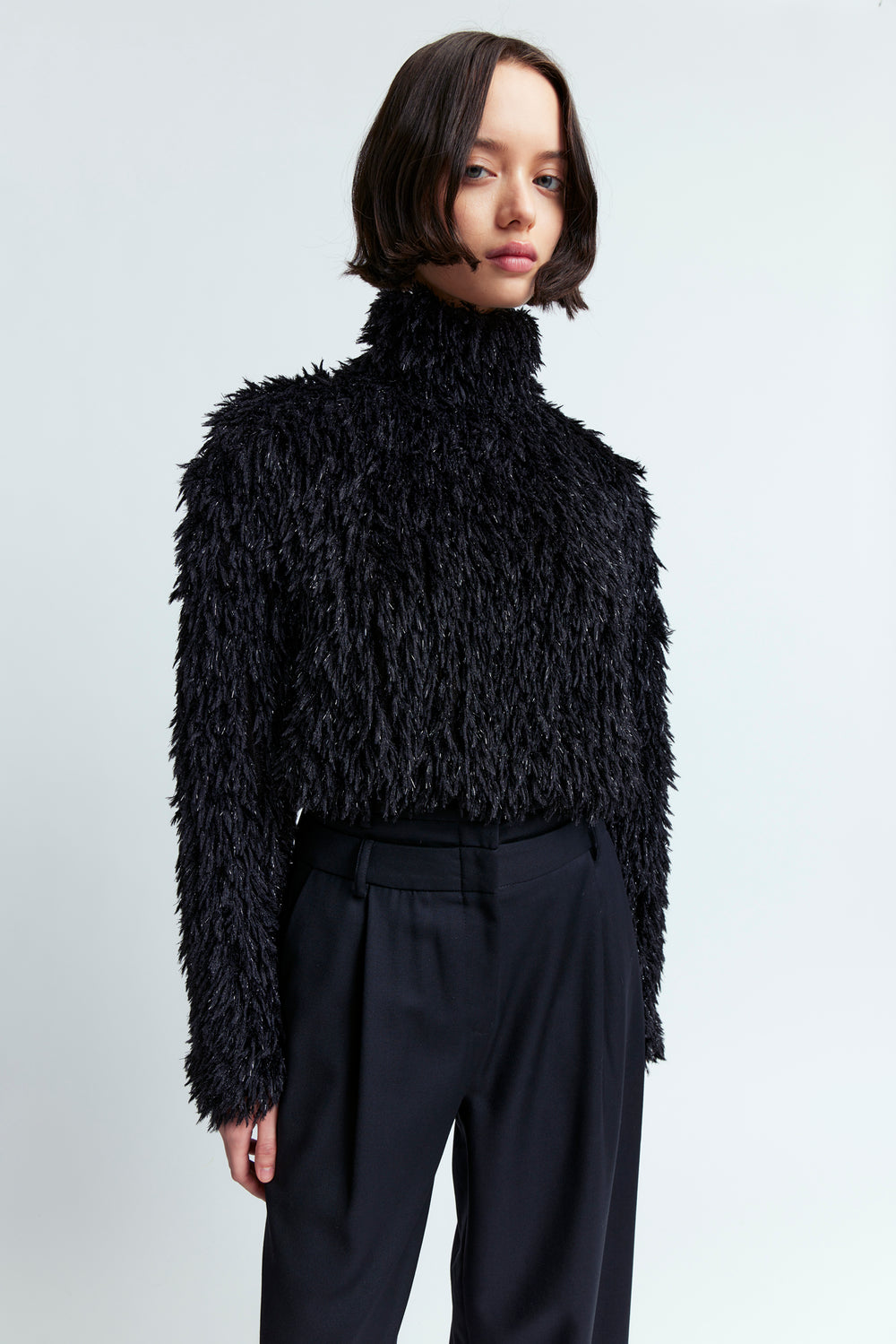 Olall Top in Textured Tassel