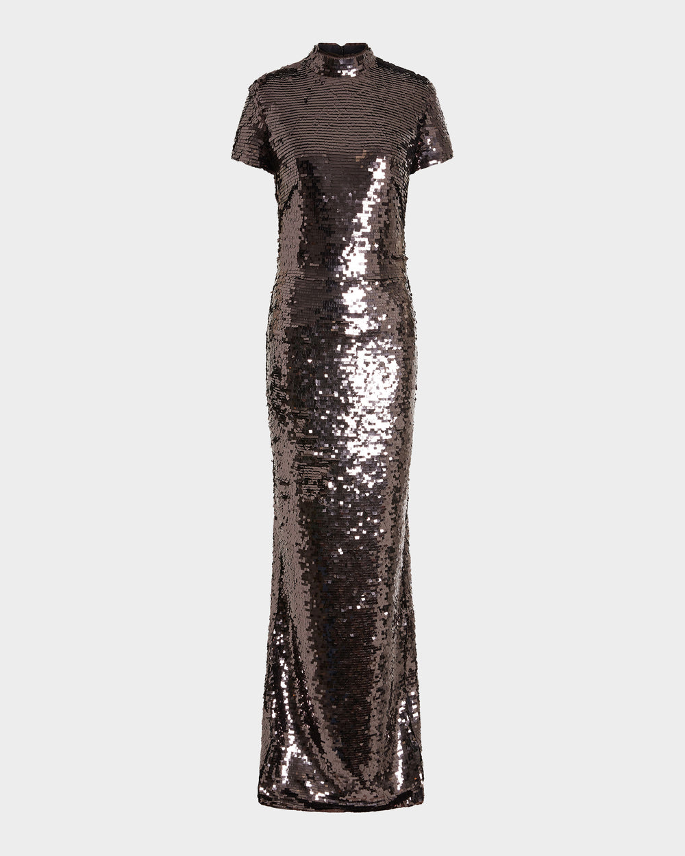 16Arlington Otis gown in dark chocolate square sequin