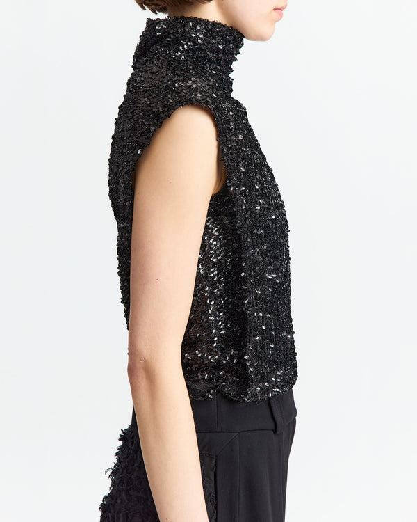 Ovica Top in Textured Sequin