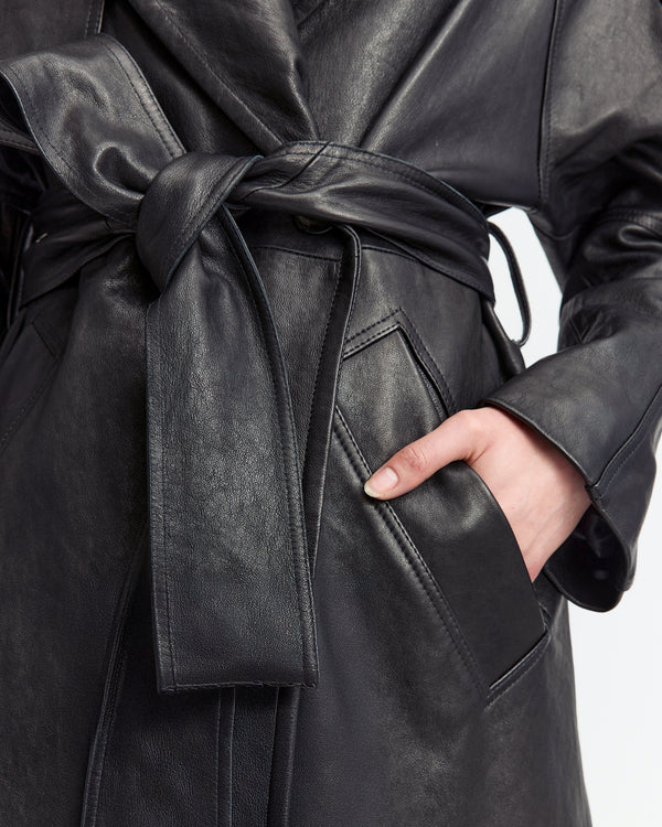 Palmi Coat in Leather