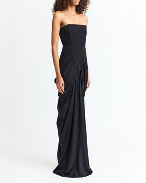Res Gown in Satin Back Crepe