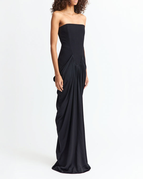 Res Gown in Satin Back Crepe