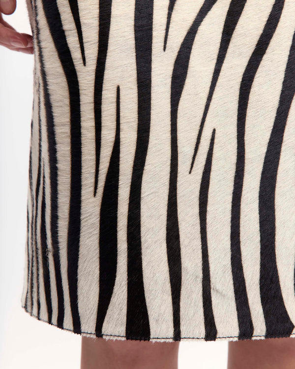 Delta Midi Skirt in Ponyskin