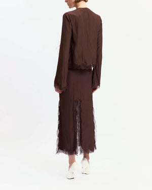 Simi Midi Skirt in Satin