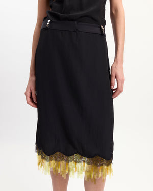 Vea Midi Skirt in Satin