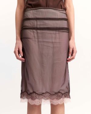 Hedda Midi Skirt in Mesh