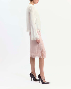 Liri Midi Skirt in Satin