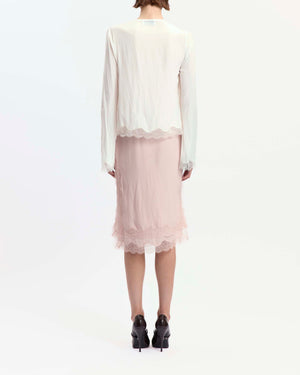 Liri Midi Skirt in Satin