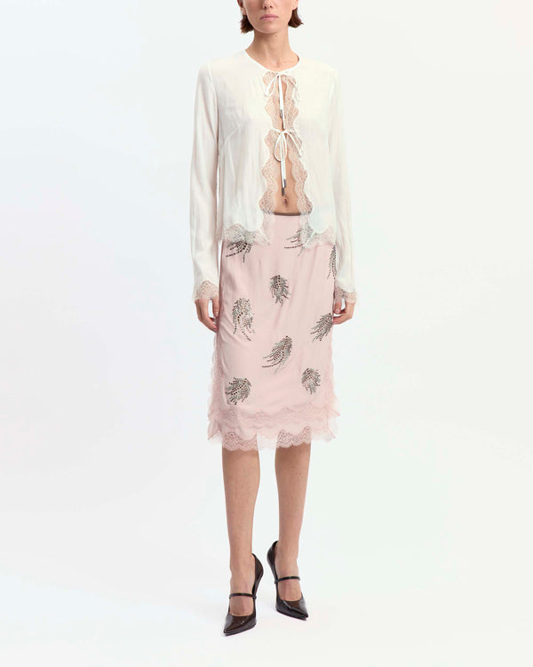 Liri Midi Skirt in Satin