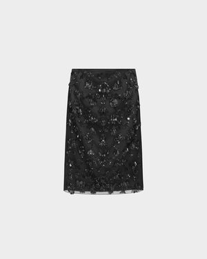 Fortuna Midi Skirt in Silk & Embroidery