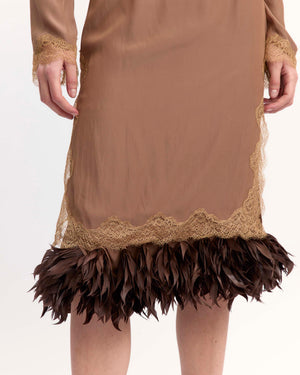 Velino Midi Skirt in Satin