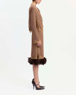 Velino Midi Skirt in Satin