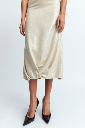 Sidd Midi Dress in Linen