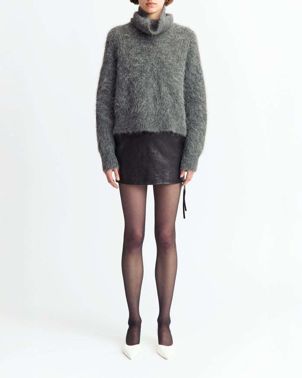 Roll Neck Sephia Jumper in Knit