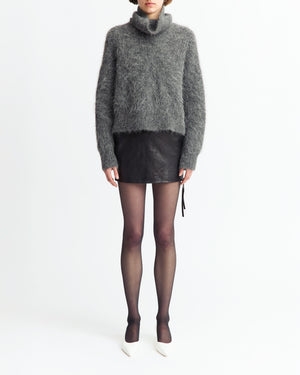 Roll Neck Sephia Jumper in Knit