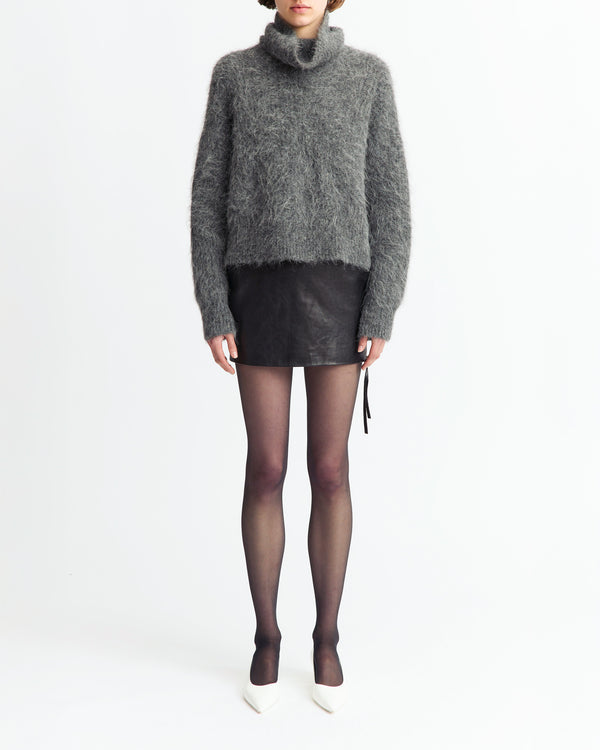 Roll Neck Sephia Jumper in Knit