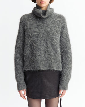 Roll Neck Sephia Jumper in Knit
