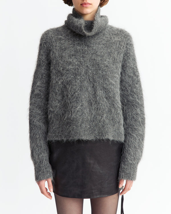 Roll Neck Sephia Jumper in Knit