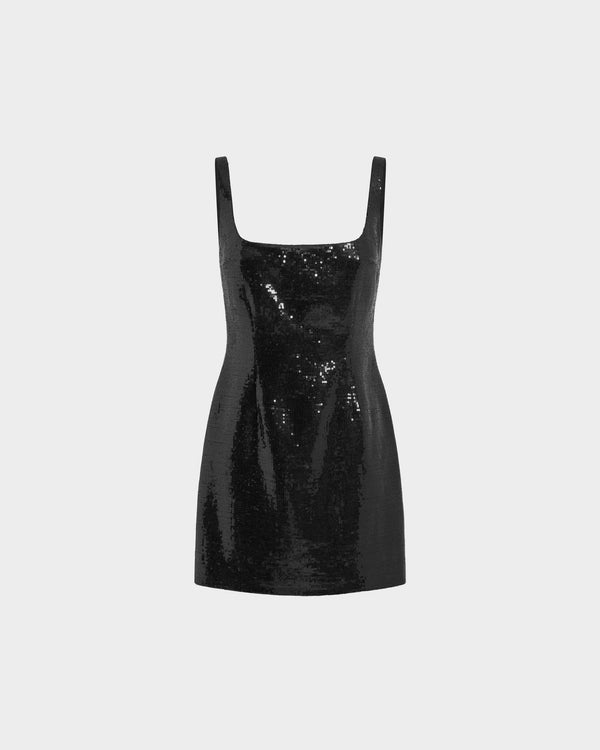 Sior Dress in Linen Sequin