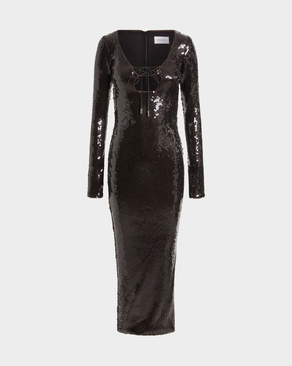 Solaria Midi Dress in Sequin