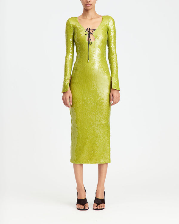 Solaria Midi Dress in Sequin