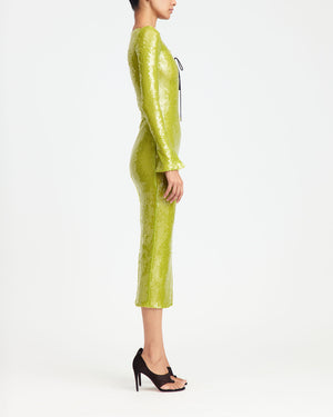 Solaria Midi Dress in Sequin