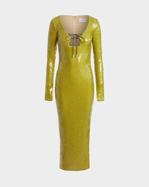 Solaria Midi Dress in Sequin