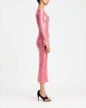 Solaria Midi Dress in Sequin