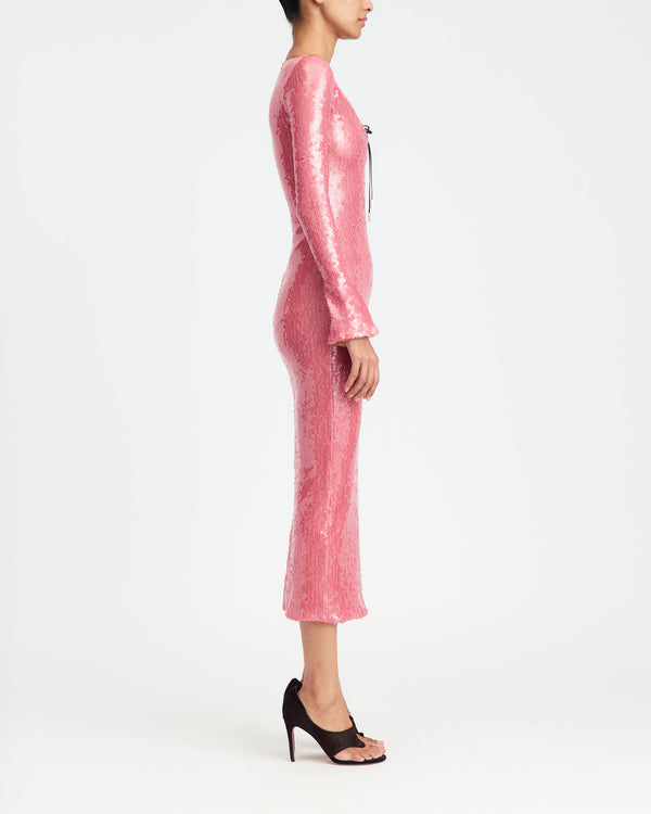 Solaria Midi Dress in Sequin