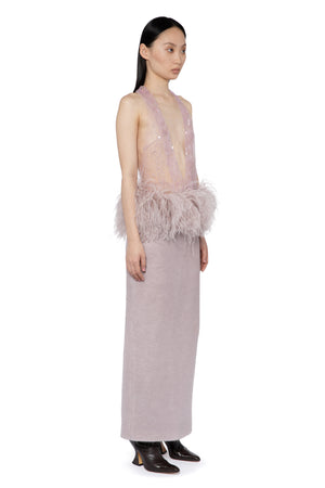 Salina Embroidered Top In Mauve