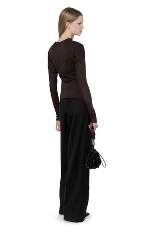 Runa Top In Brown Melange