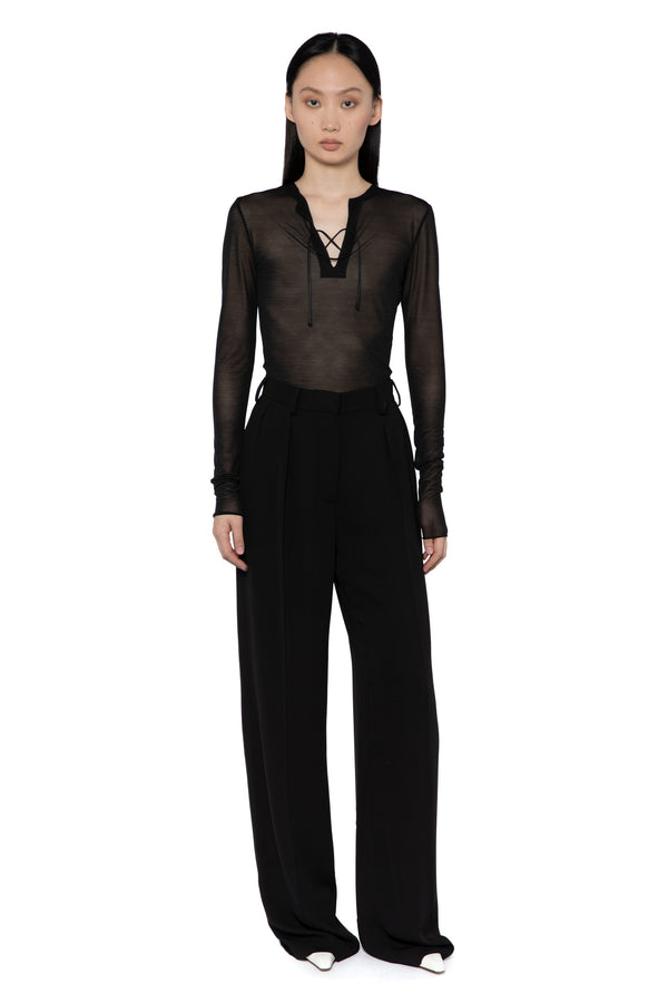 Serpina Top In Jet Black