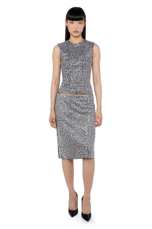 Delta Midi Skirt In Black And Glass Embellishment