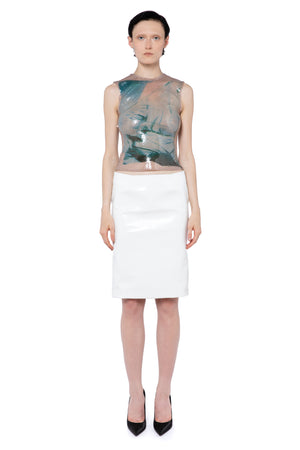 Nage Top In Blue Print Sequin