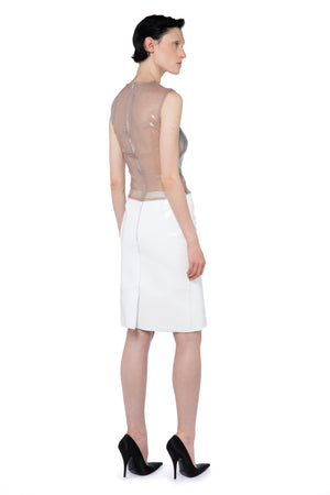 Nage Top In Blue Print Sequin