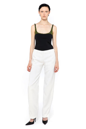 Vante Trouser in White Bonded Tailoring