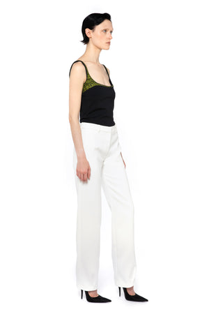Vante Trouser in White Bonded Tailoring