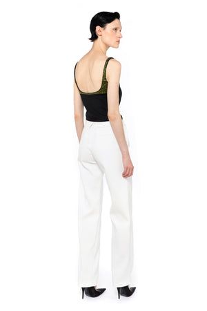Vante Trouser in White Bonded Tailoring
