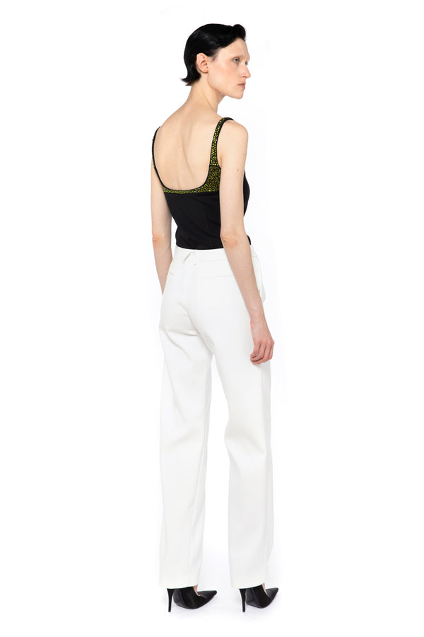 Vante Trouser in White Bonded Tailoring