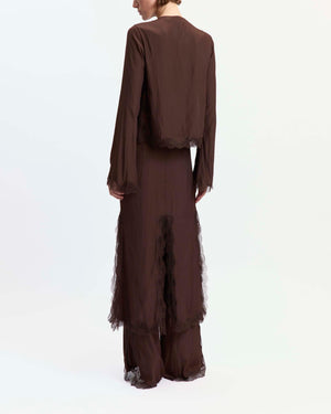 Anvi Cardigan in Satin