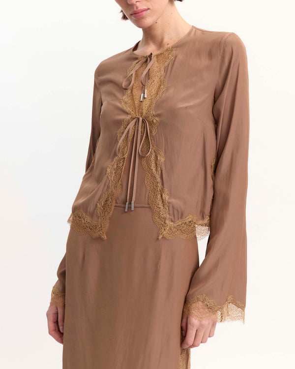 Filipa Cardigan in Satin