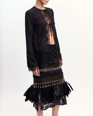 Filipa Cardigan in Satin