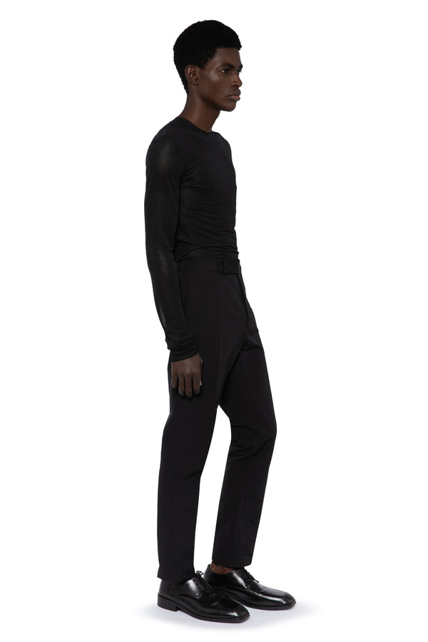 Lyta Trouser in Jet Black Technical Tailoring