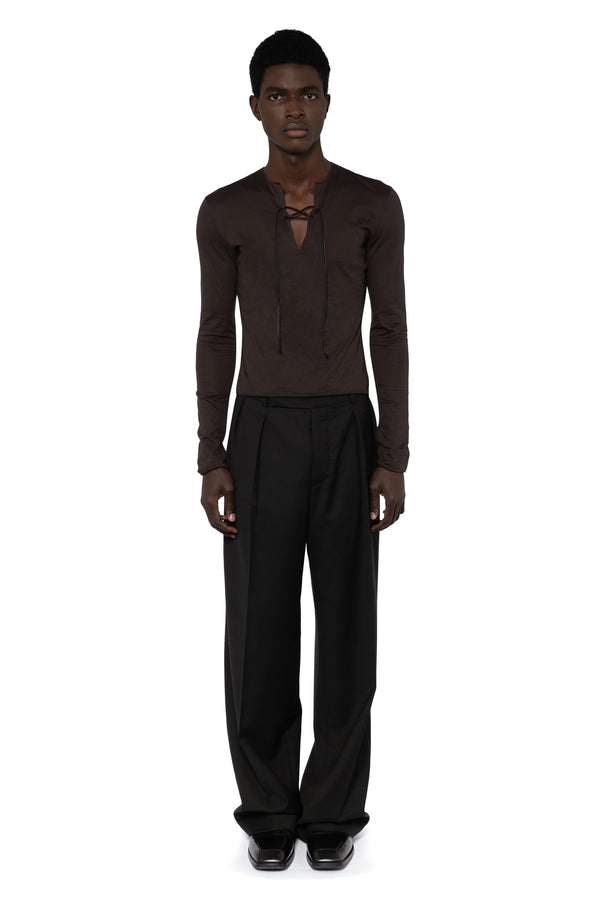 Felix Trouser In Wool Tailoring Charcoal