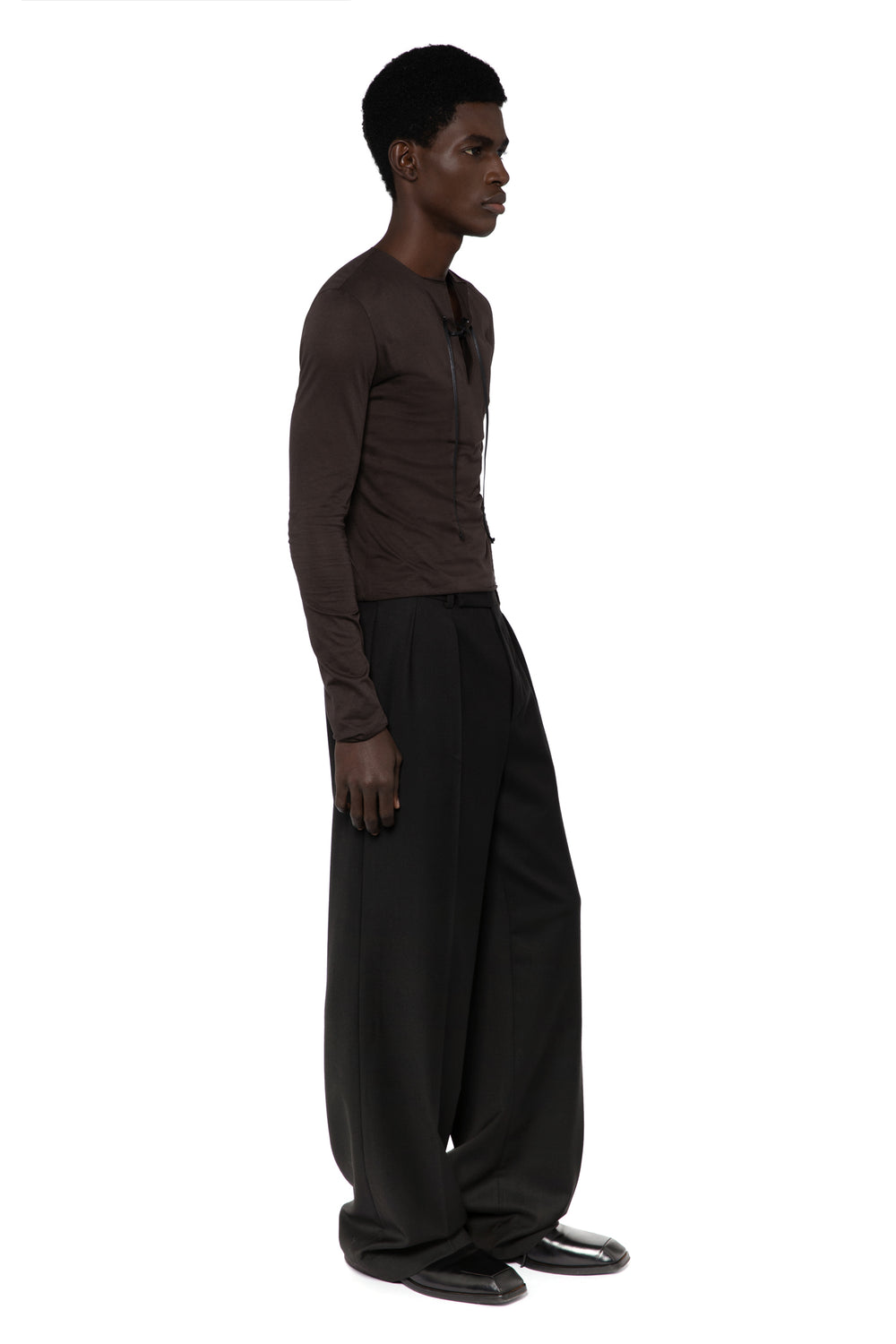 Felix Trouser In Wool Tailoring Charcoal