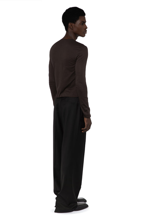 Felix Trouser In Wool Tailoring Charcoal